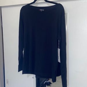 xl long sleeve tee - black